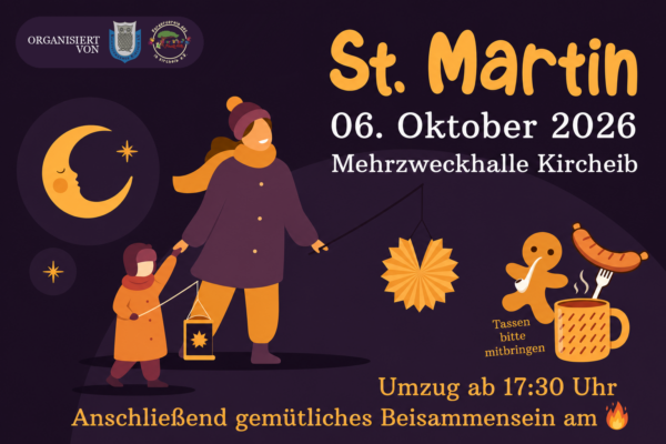 Plakat St. Martins-Umzug Kircheib am 06. Oktober 2026